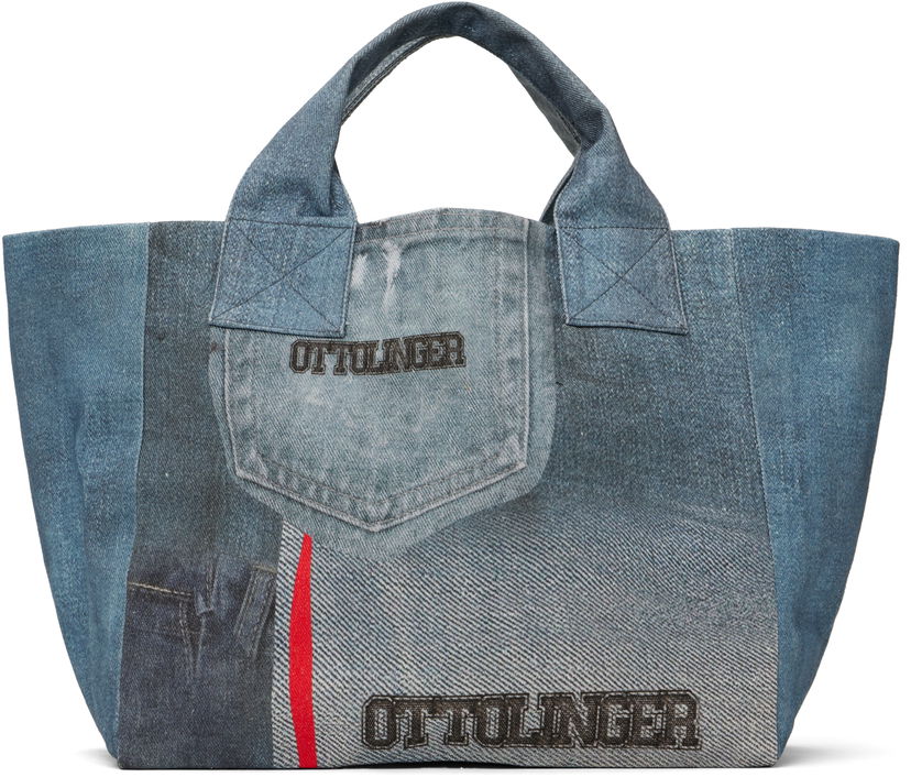 Kangaskassi Ottolinger Ottolinger Denim Maxi Tote Bag Sininen | 12890042801