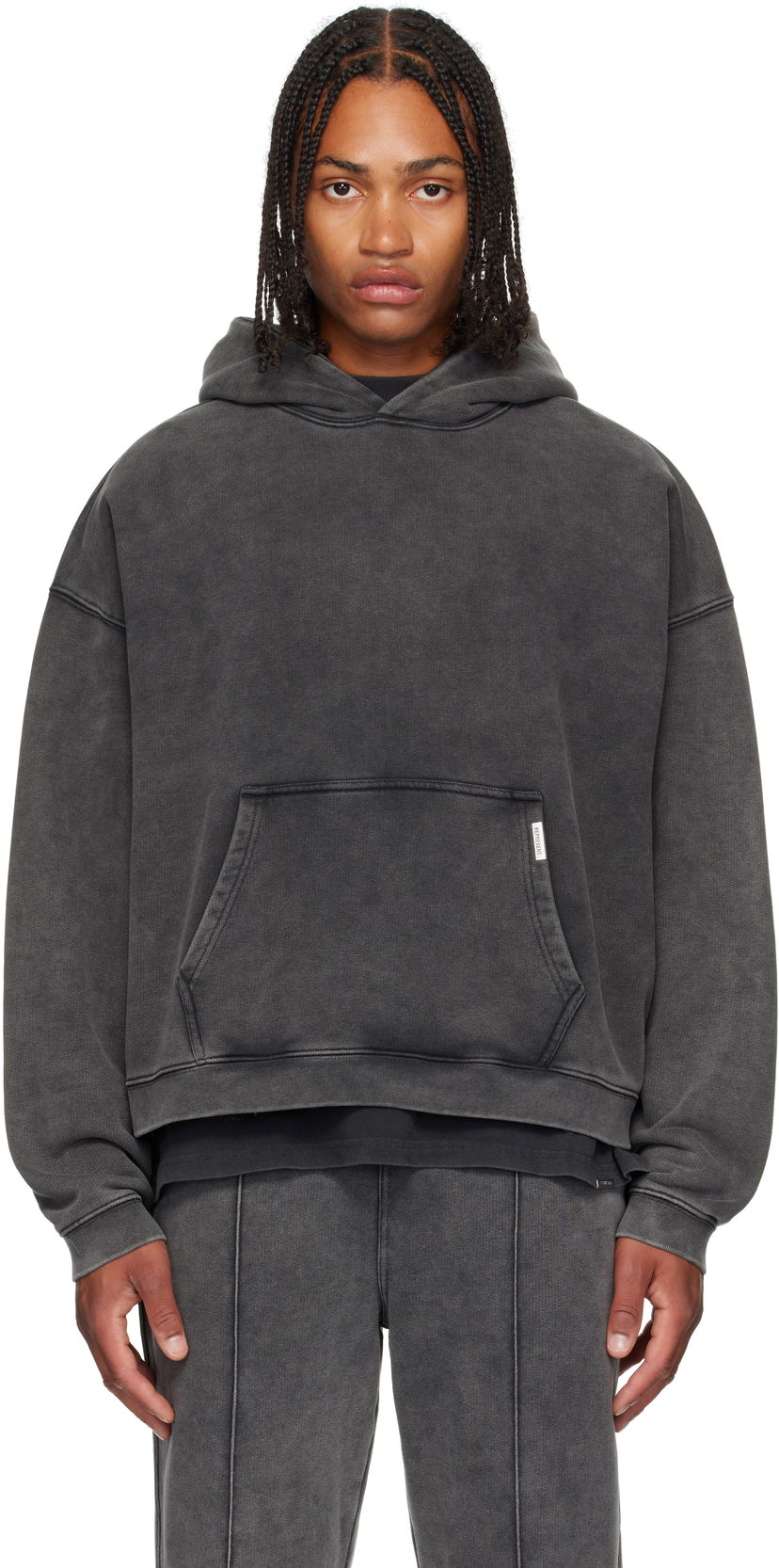 Huppari Represent Clo Represent Initial Boxy Hoodie Harmaa | INM413