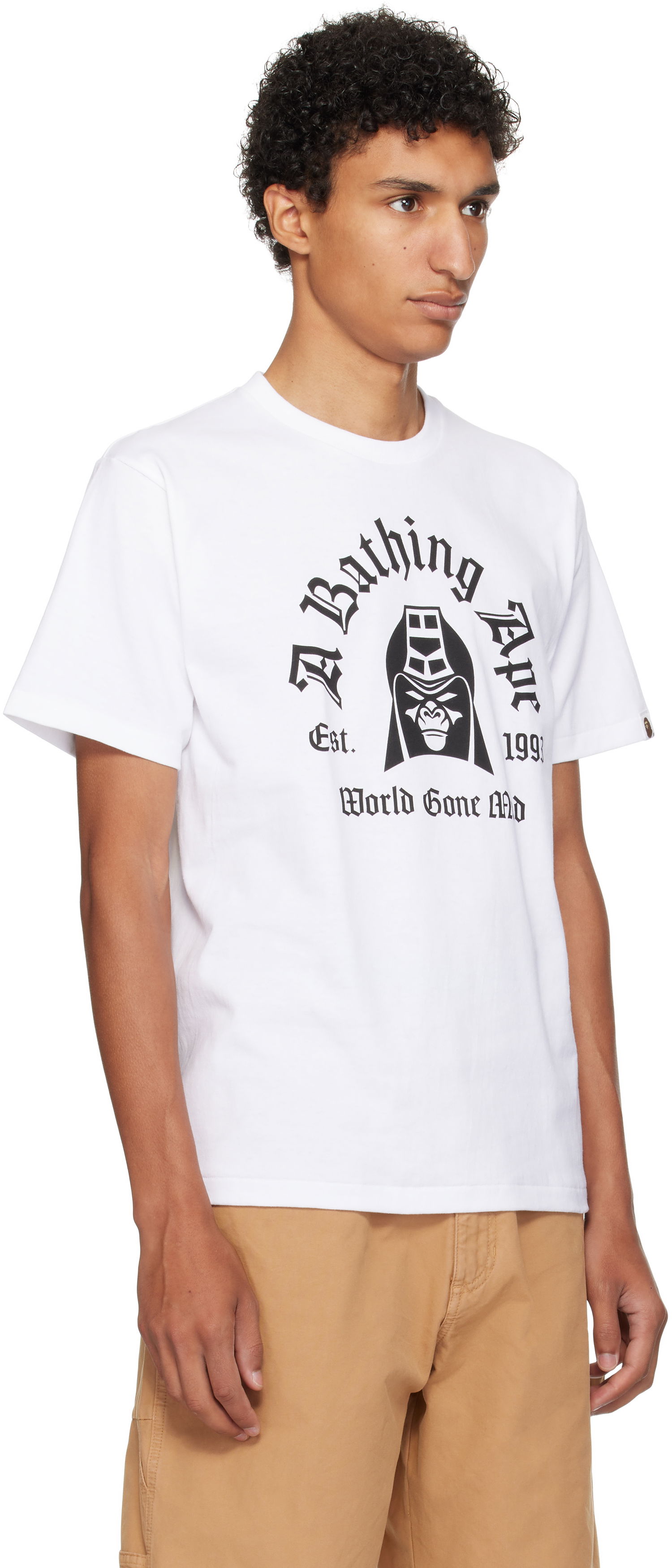 T-paita BAPE Printed Mad General College T-Shirt Valkoinen | 001TEL301059M, 1