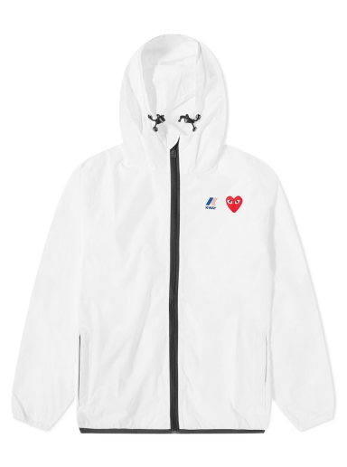 Tuulitakki Comme des Garçons K-Way x Full Zip Packable Jacke Valkoinen | P1J501-3