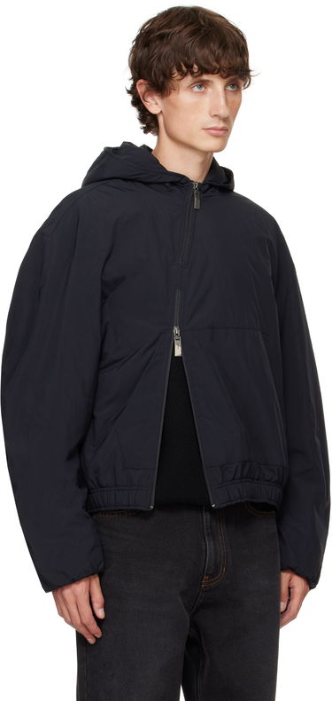 Puffer takki ADER ERROR Hooded Asymmetrical Zip Jacket Musta | BN01FWJK1302BK, 1