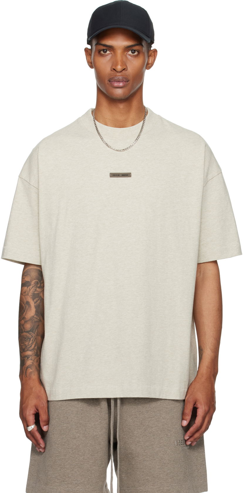 T-paita Fear of God Fear of God ESSENTIALS Classic Fit T-Shirt Beige | 125SP254192F