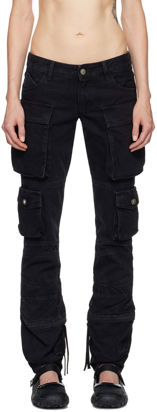 Cargo housut The Attico Attico Essie Cargo Pants Musta | 241WCP113 D066