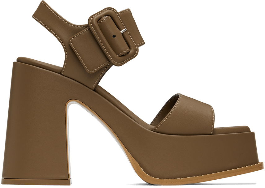 Tennarit ja kengät Stella McCartney Skyla Buckled Platform Sandals Ruskea | 810394AP0AL0, 0