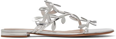 Tennarit ja kengät Gianvito Rossi Flavia 05 Leaf Detail Slide Sandals Metallinen | G15680-05RIC-MET, 0