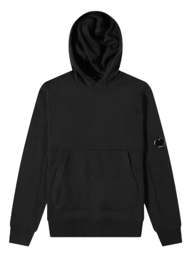 Huppari C.P. Company Arm Lens Popover Hoodie Musta | 13CMSS023A-005086W-999