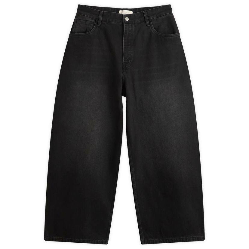 Jeans Studio Nicholson Studio Nicholson Loose Leg Volume Jeans, Size Medium Musta | PAOLOSNM-1023-WSB