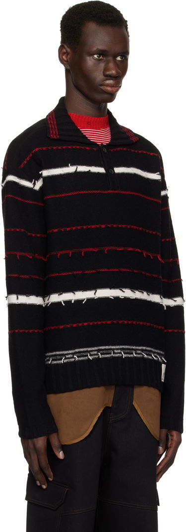 Villapaita Andersson Bell Andersson Bell Striped Polo Sweater Musta | atb1245m, 1