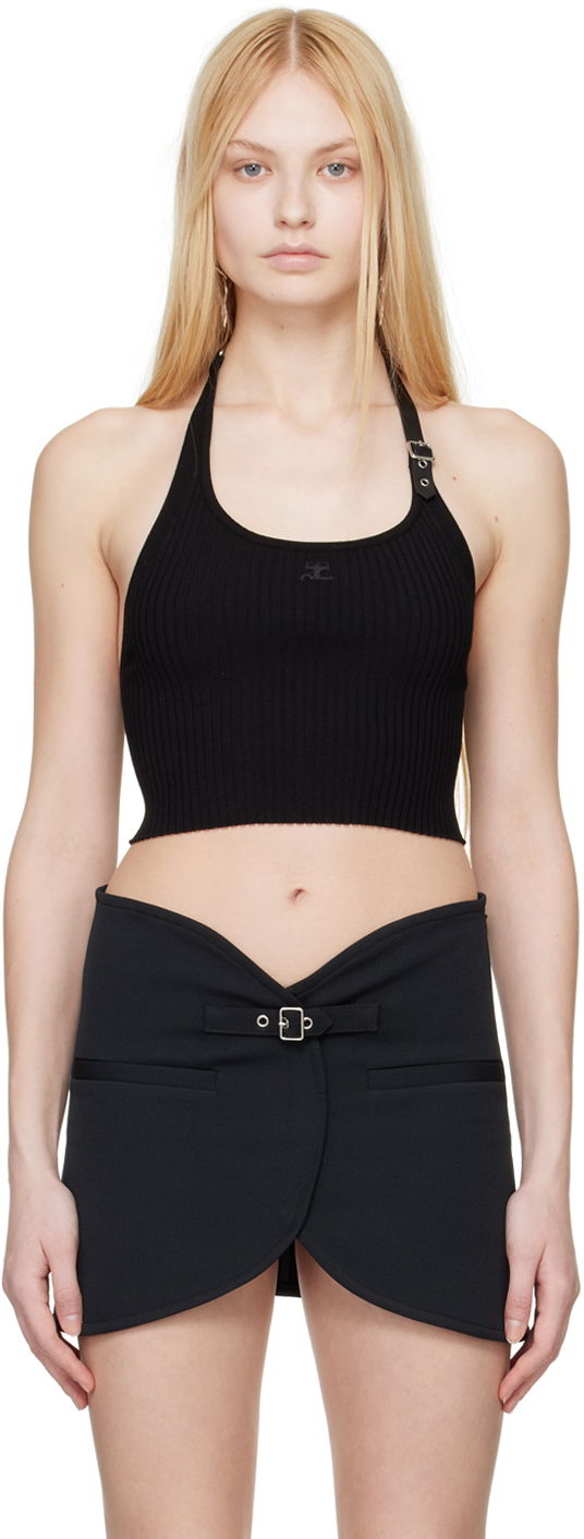 Tankkitoppi Courrèges Courrèges Holistic Buckle Tank Top Musta | 124MTO239FI0001