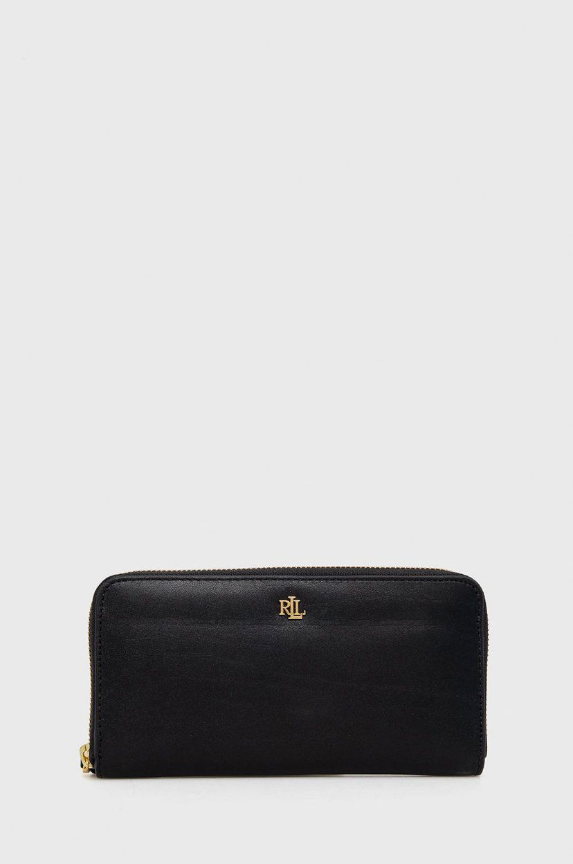 Lompakko Polo by Ralph Lauren Leather Zip Around Wallet Musta | 432876730003