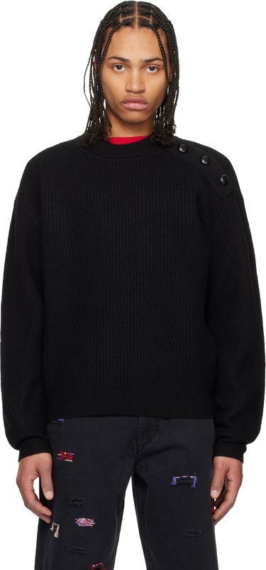 Villapaita ISABEL MARANT Isabel Marant Rudel Shoulder Button Ribbed Knit Sweater Musta | 25PPU0651HA-C1L03H, 0