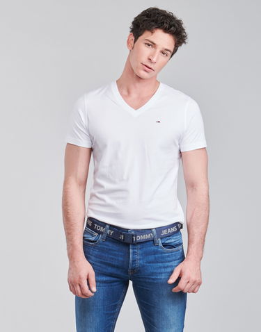 T-paita Tommy Hilfiger ORIGINAL JERSEY V NECK TEE Valkoinen | DM0DM04410-100-NOOS, 2