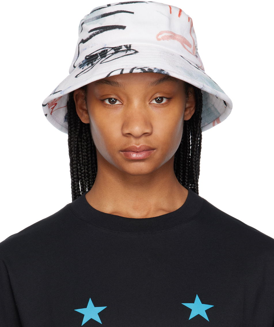 Hattu Études Julian Farade Training Print Bucket Hat Valkoinen | E24MC920A039P4, 0