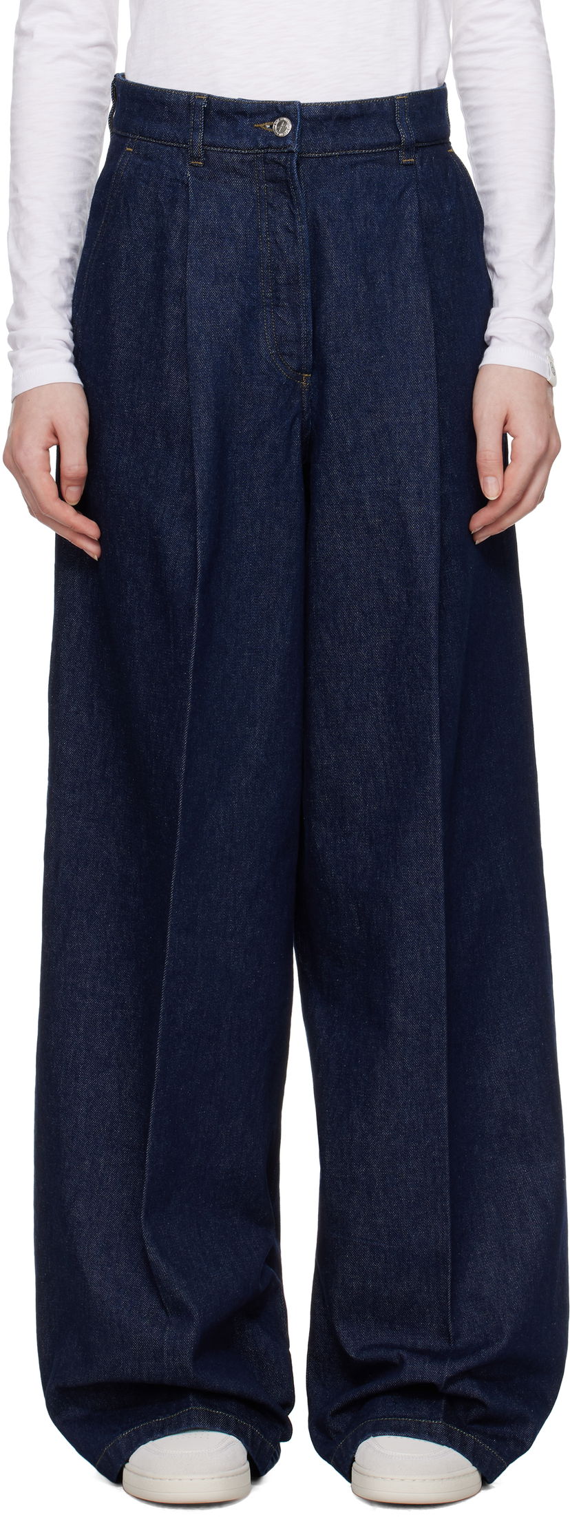 Jeans A.P.C. Anastasia Barbieri Edition Azzurra Wide Leg Jeans Tummansininen | COHEX-F08489