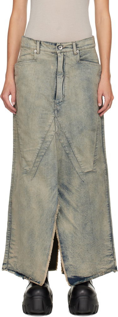 Hame Rick Owens Rick Owens Concordians Long Slivered Denim Midi Skirt Sininen | RP02E4367 DWG, 0