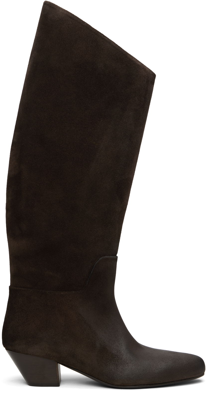 Vaatteet Marsèll Marsell Goccio Reversed Leather Tall Boots Ruskea | MW8341 P024