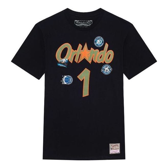 T-paita Mitchell & Ness NBA Orlando Magic Penny Hardway Script T-Shirt Musta | BNN3DP22083-OMABLCKPHA
