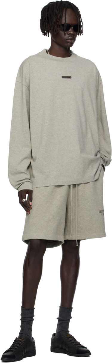 T-paita Fear of God ESSENTIALS Classic Fit Long Sleeve Tee Harmaa | 125SP254205F, 3