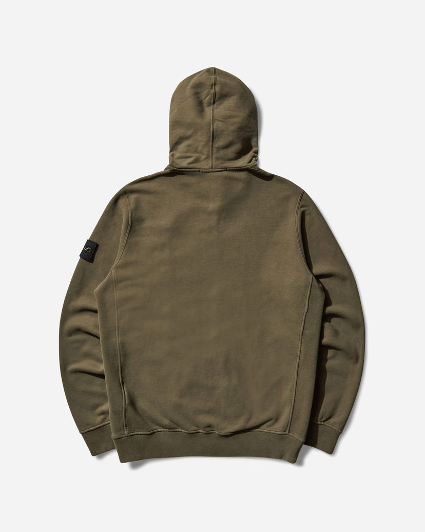 Huppari Stone Island Garment Dyed Zip Hoodie Vihreä | K2S15-6100067-S0A20 V0054