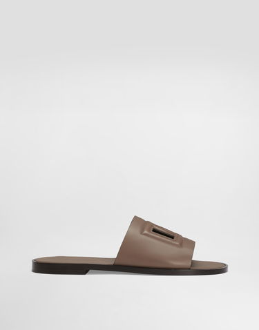 Asusteet Dolce & Gabbana Dolce & Gabbana Calfskin Slides Beige | A80397AO6028K327, 0
