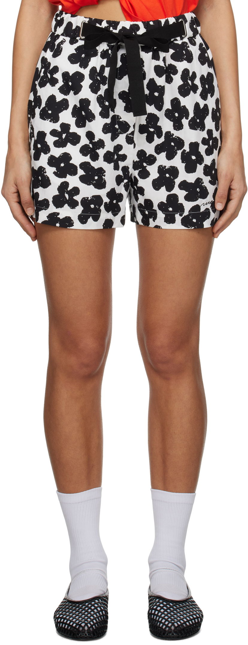 Shortsit MSGM MSGM Floral Print Shorts Valkoinen | 3841MDB06AX 257153