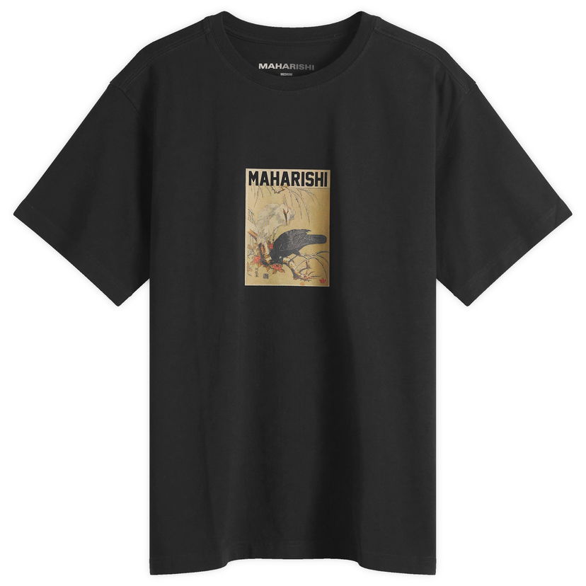 T-paita Maharishi Maharishi Crow White Heron Graphic Tee Musta | 1493-BLK