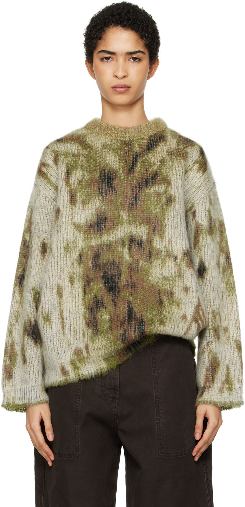 Villapaita The Attico Attico Abstract Knit Sweater Vihreä | 250WCK00115 KAC001AA