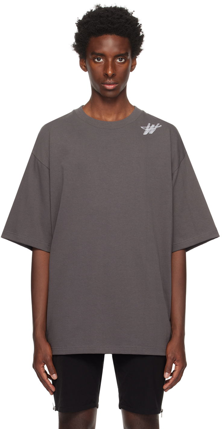 T-paita We11done We11done 'WD' T-Shirt Harmaa | WD-TP6-20-073-U-CH, 0