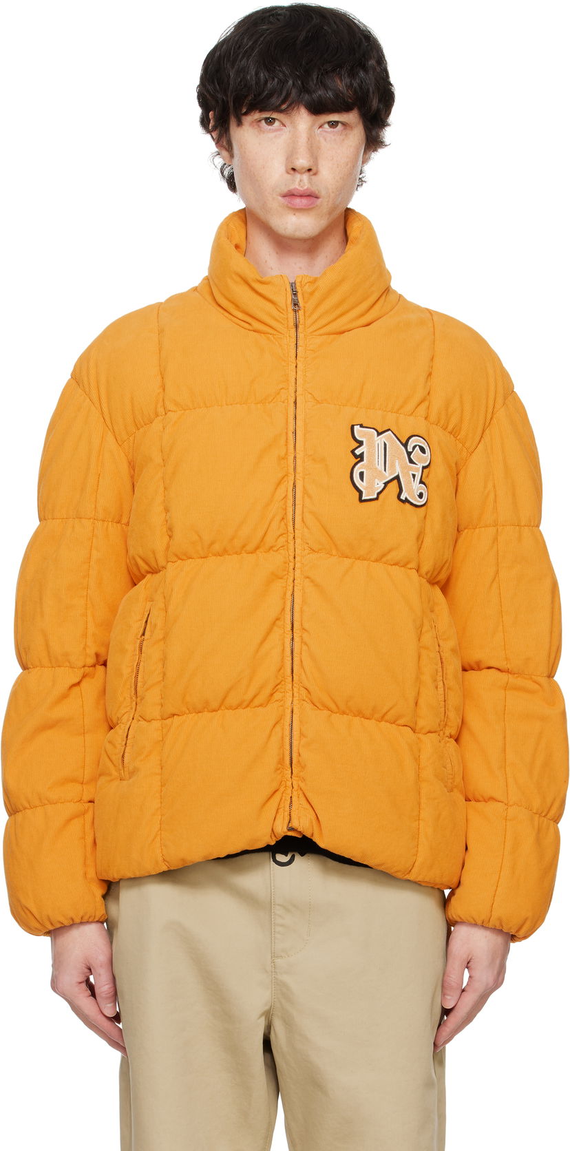 Puffer takki Palm Angels Corduroy Down Jacket Oranssi | PMED047F24FAB0012203