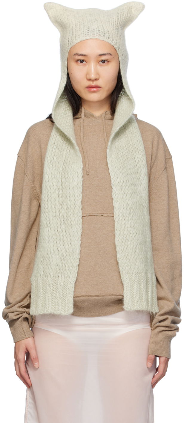 Pipo Maison Margiela Faded Mohair Scarf Beanie Vihreä | S51TC0053 S18398