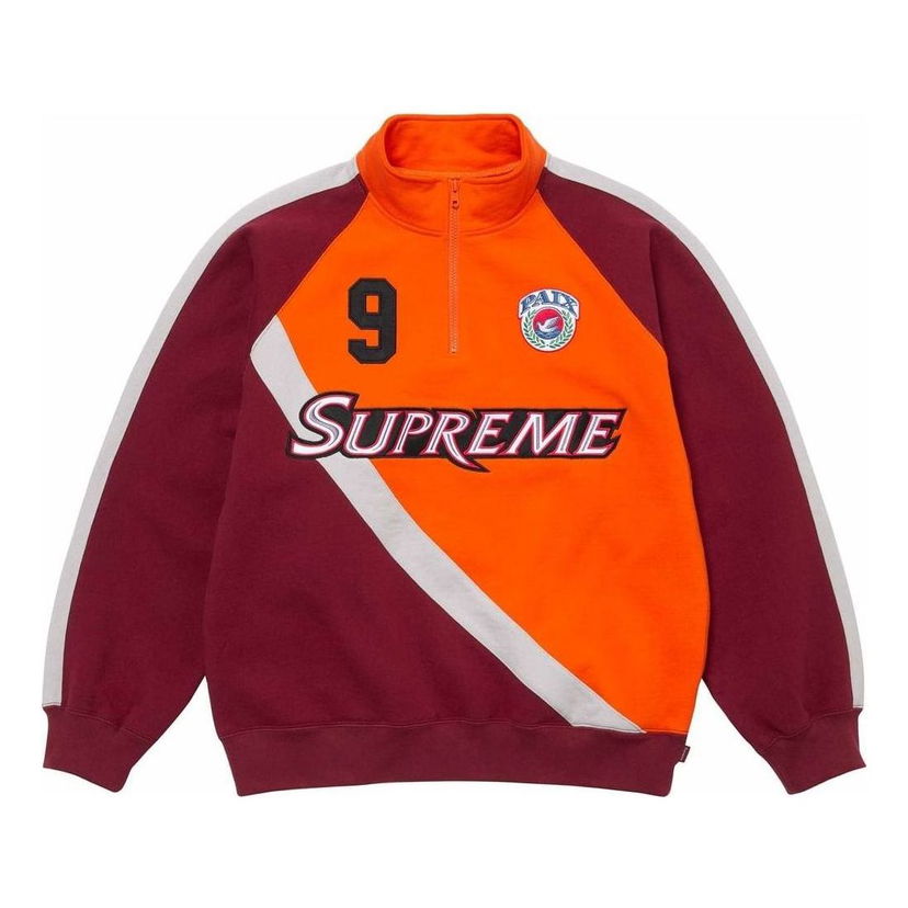 Villapaita Supreme Equipe Half Zip Sweatshirt Oranssi | SUP-SS24-228