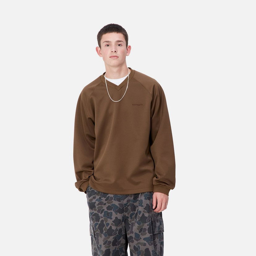 Huppari Carhartt WIP Bolan V-Neck Sweatshirt Ruskea | I033925_9