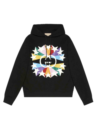 Huppari Gucci Interlocking G Graphic-Print Hoodie Musta | 646953XJDNJ