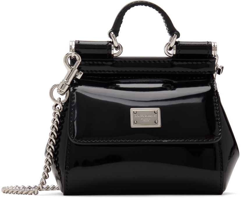 Käsilaukku Dolce & Gabbana Black Kim Kardashian Mini Sicily Bag Musta | BB6494 AI413