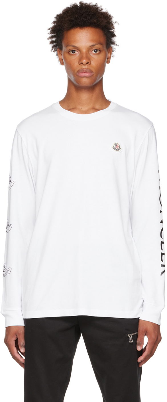 T-paita Moncler Printed T-Shirt Valkoinen | H20918D000088390T