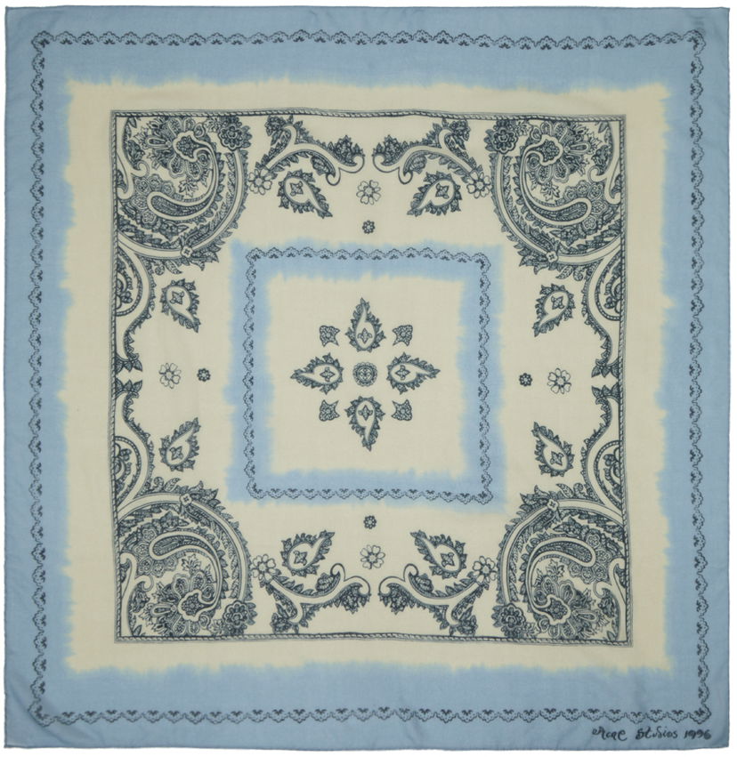 Huivi Acne Studios Print Light Wool Scarf Sininen | CA0303-