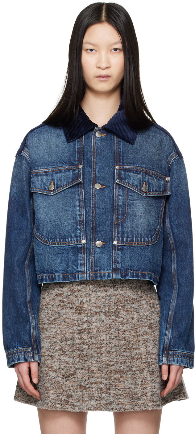 Takit Stella McCartney Denim Jacket with Collar Sininen | 6D02903SPH82