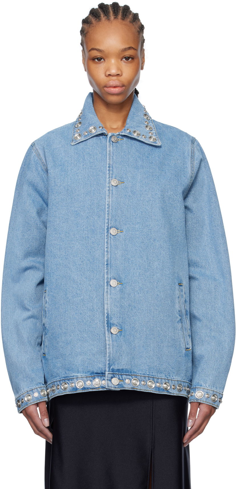 Takki Coperni Coperni Studded Denim Jacket Sininen | COPBL27STF2008