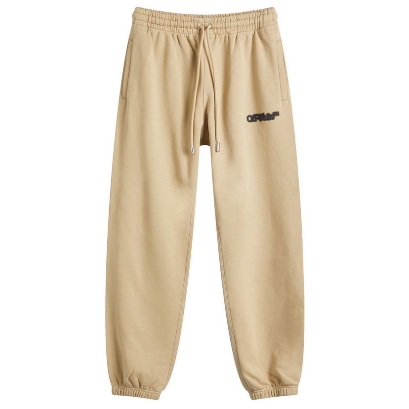 Verryttelyhousut Off-White Off-White Spray Arrow Cuffed Sweatpants, Size Large Beige | OMCH057S25FLE0016110