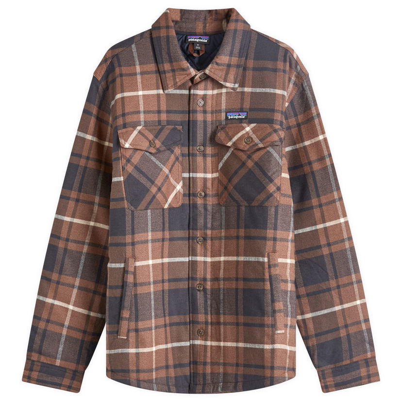 Paita Patagonia Shirt Insulated Flannel Ruskea | 20386-OMBN