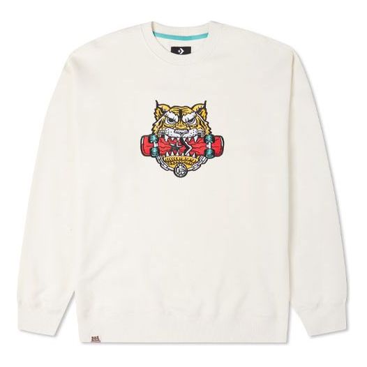Villapaita Converse New Year Series Tiger Crewneck Sweatshirt Valkoinen | 10024319-A01