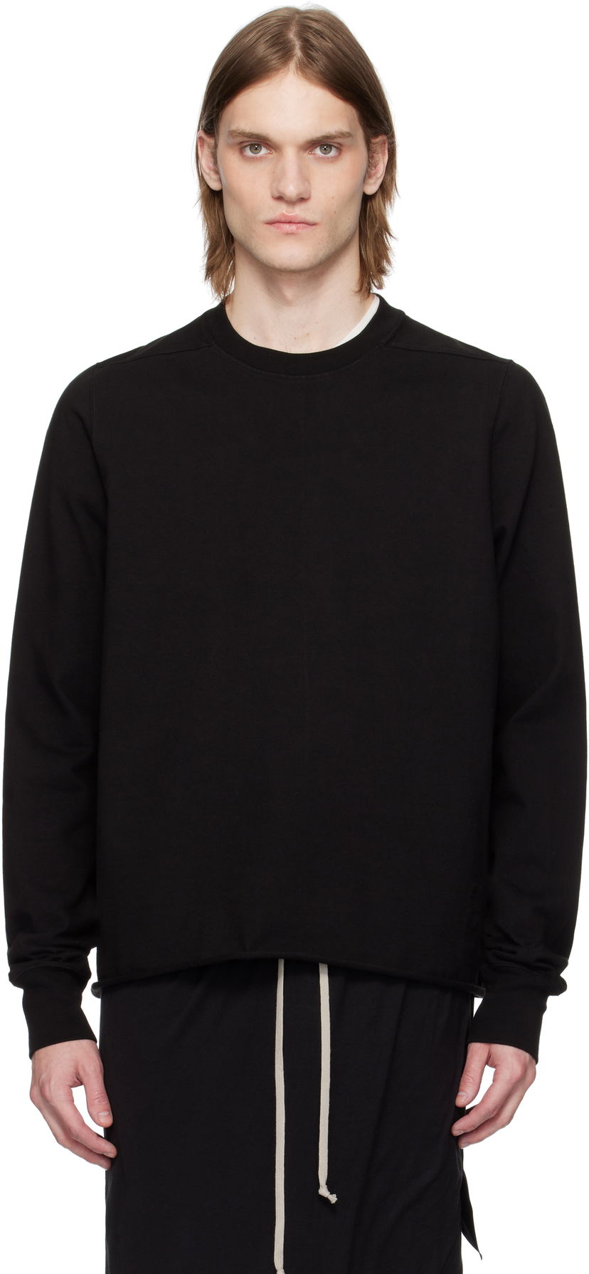 Villapaita Rick Owens Rick Owens DRKSHDW Hollywood Crewneck Sweatshirt Musta | DU01E3279 RIGP