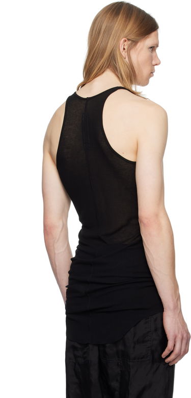 Tankkitoppi Rick Owens Rick Owens Hollywood Basic Rib Tank Top Musta | RU01E5150 RC, 2