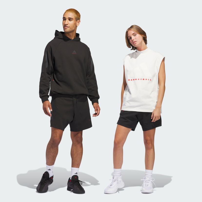 Tankkitoppi adidas Performance Basketball Spacer Shorts Valkoinen | IW5650
