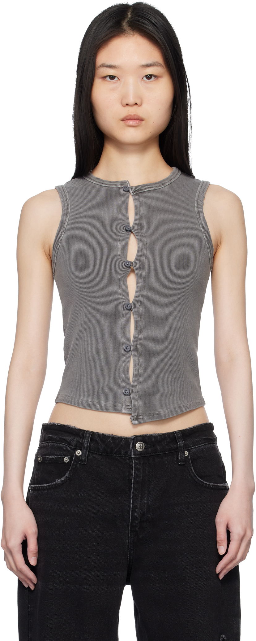 Tankkitoppi Ksubi Ksubi Syndicate Xtra Rework Tank Top Harmaa | WPS25SI002