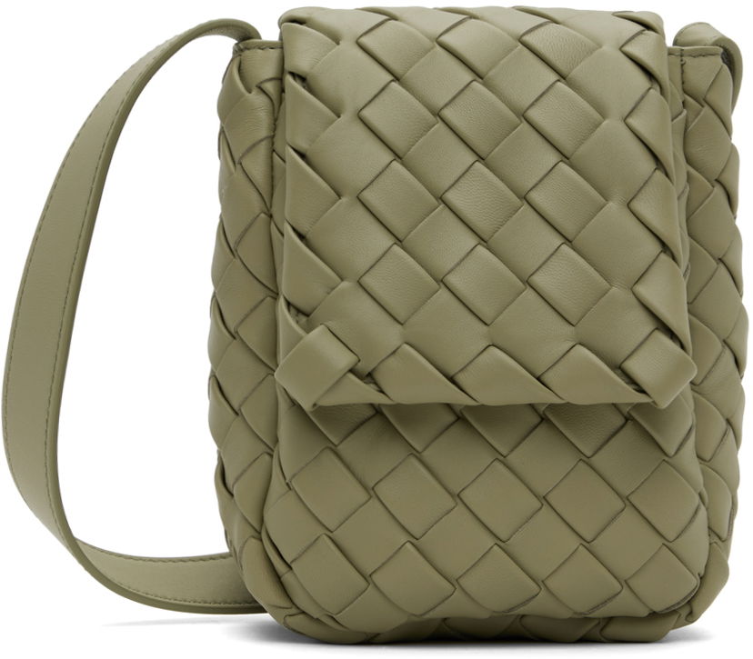 Käsilaukku Bottega Veneta Mini Vertical Cobble Pouch Vihreä | 776209V3BD1