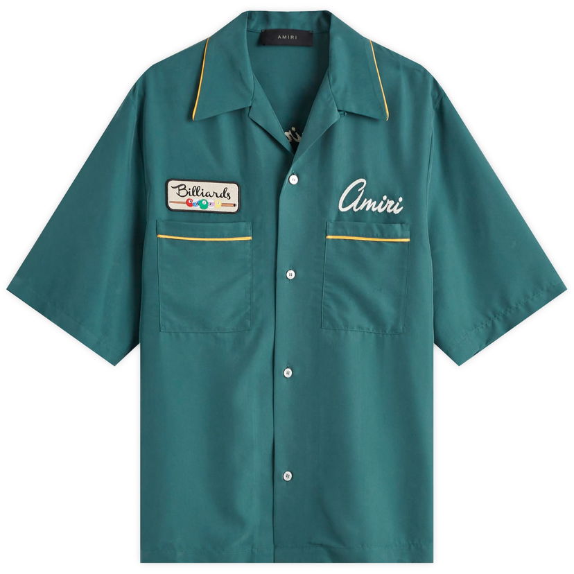 Paita AMIRI Billiards Club Camp Collar Shirt, Large Vihreä | AMSTCA1071-314