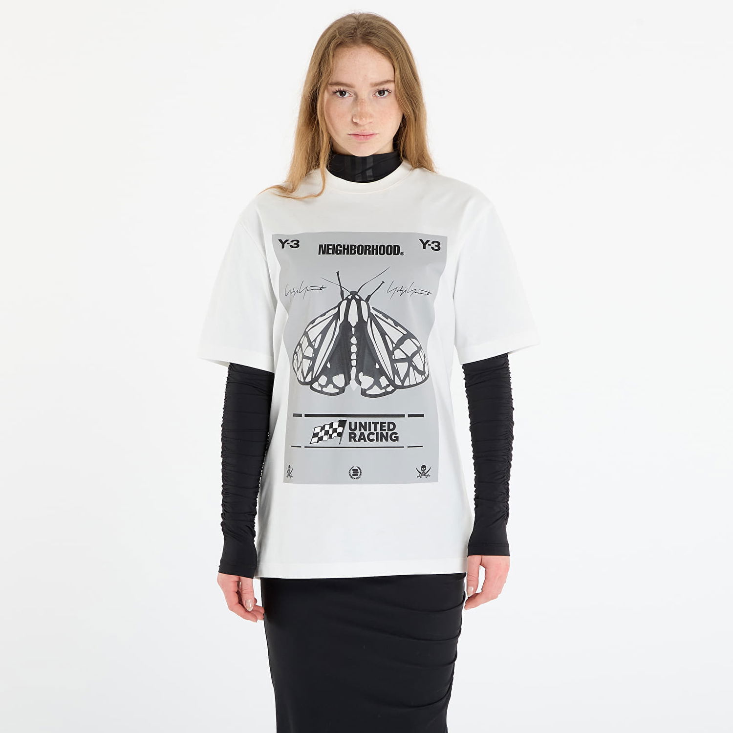 T-paita Y-3 Y-3 x Neighborhood Graphic Tee Valkoinen | JX7437, 0