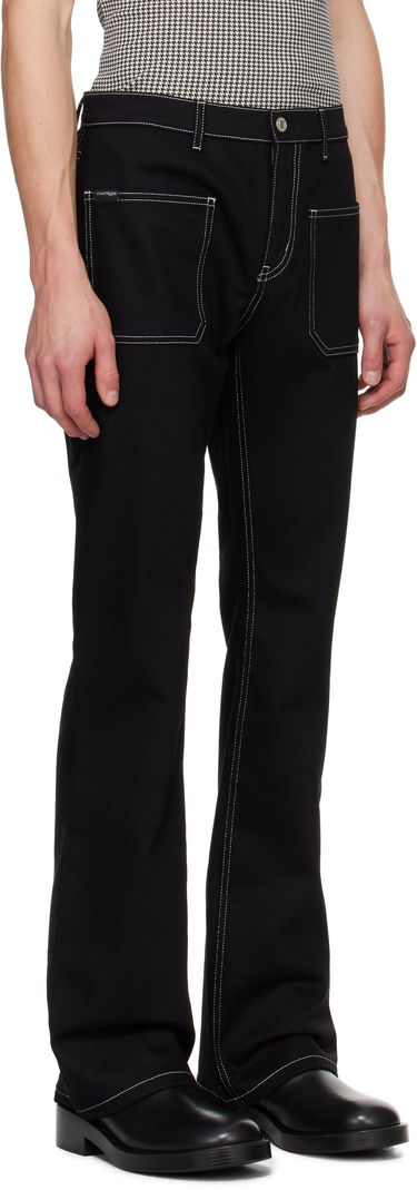 Jeans Courrèges Courrèges Topstitched Bootcut Jeans Musta | 324DPA208DE0020, 1