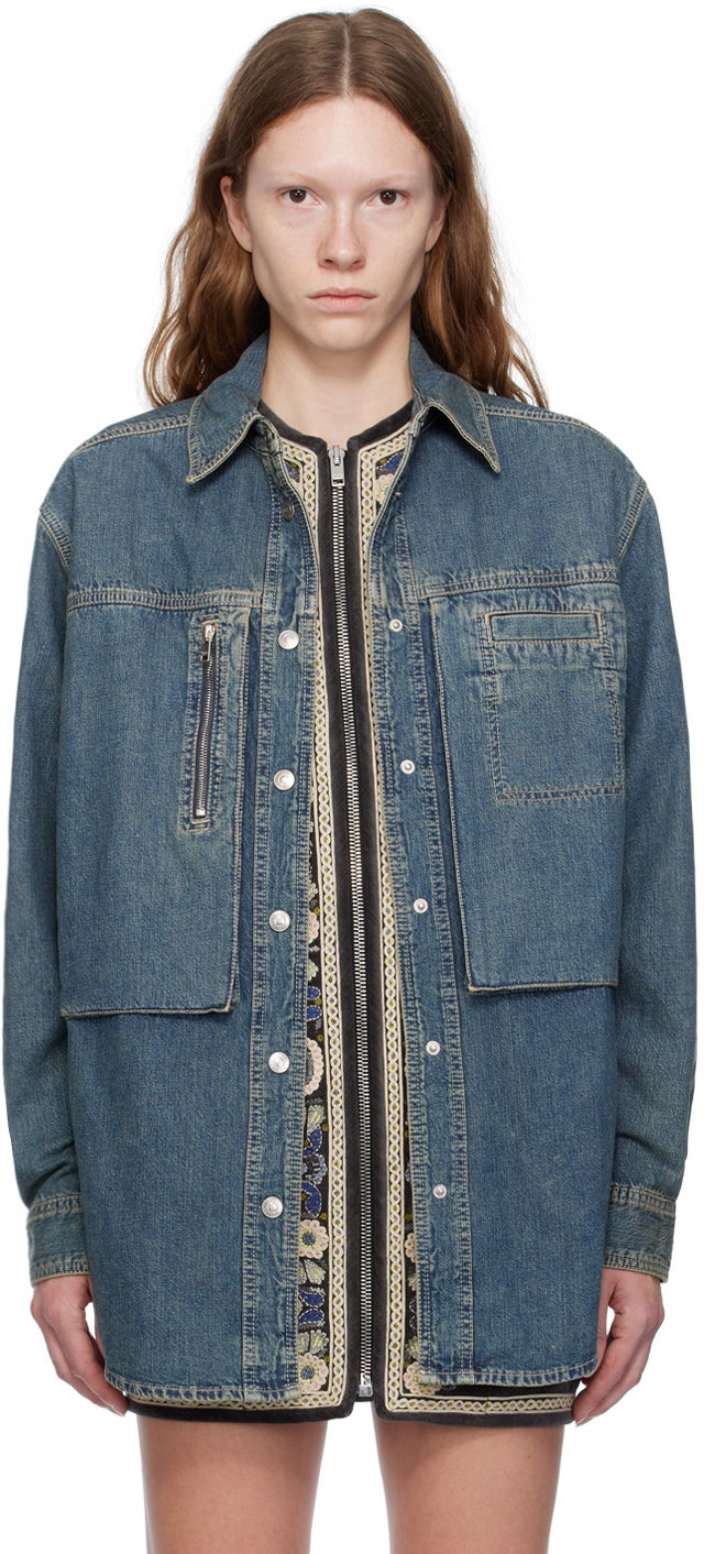 Takki ISABEL MARANT Pearl Denim Jacket Tummansininen | 23AVE0152FB-A3H64I